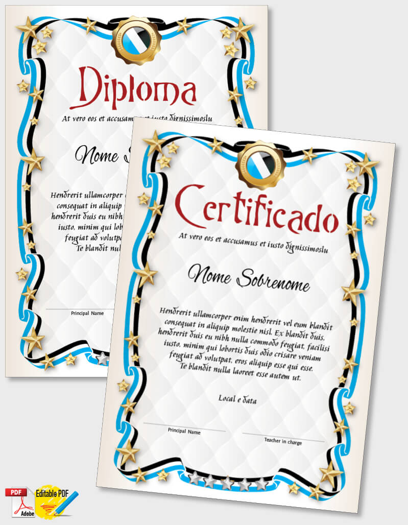Certificado ou Diploma modelo iPDF077