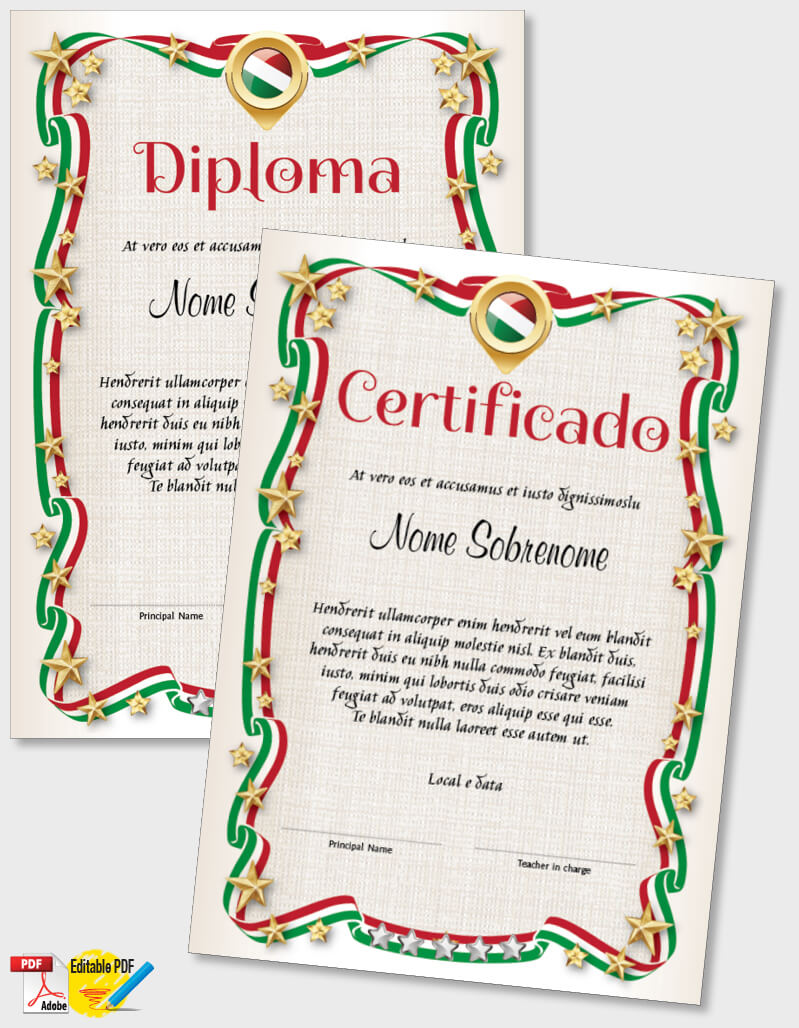 Certificado ou Diploma modelo iPDF079