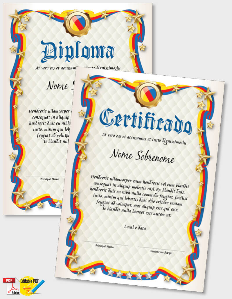 Certificado ou Diploma modelo iPDF082