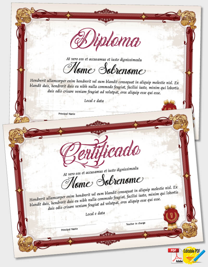 Certificado ou Diploma modelo iPDF094