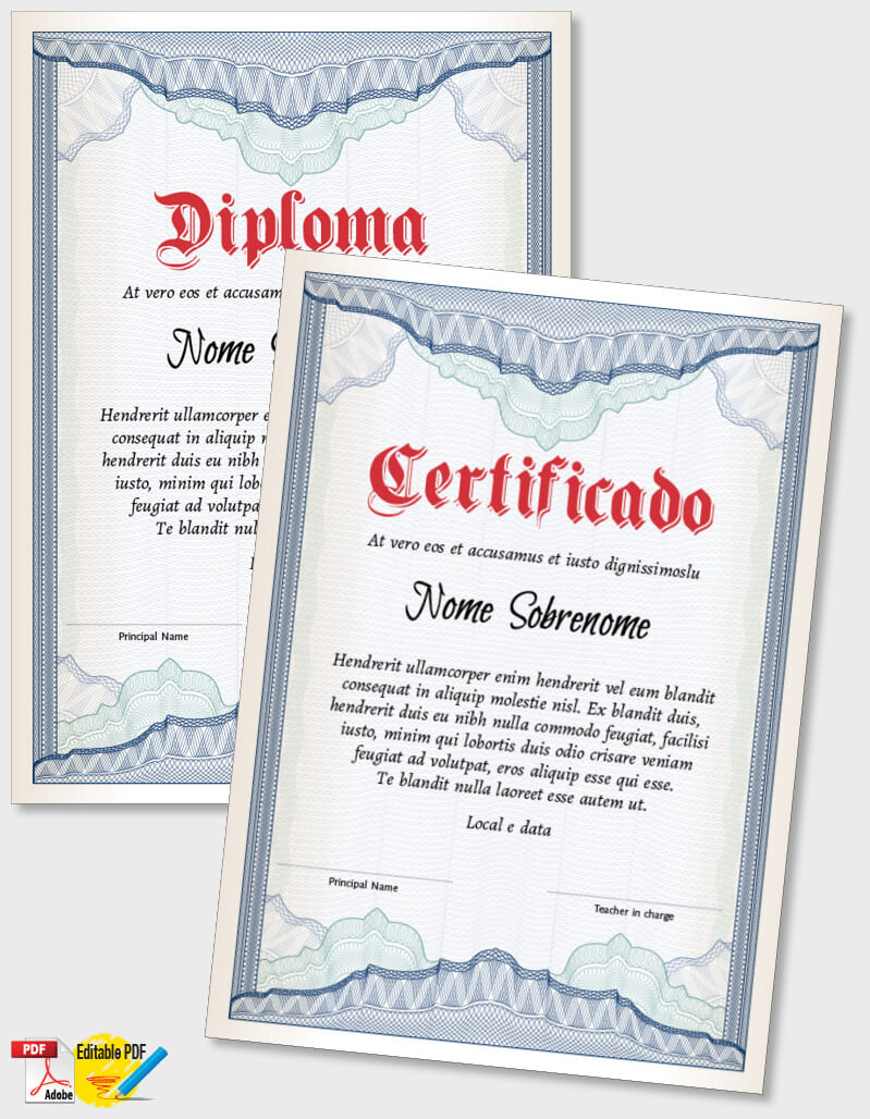 Certificado ou Diploma modelo iPDF105