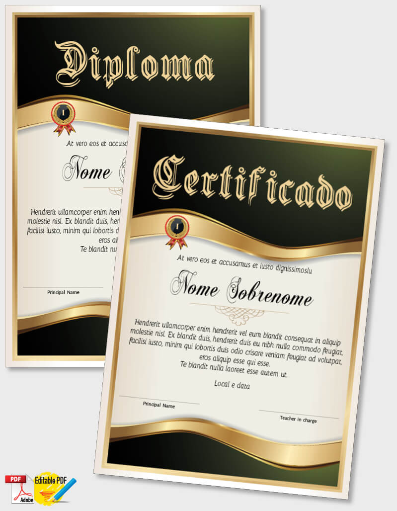 Certificado ou Diploma modelo iPDF108