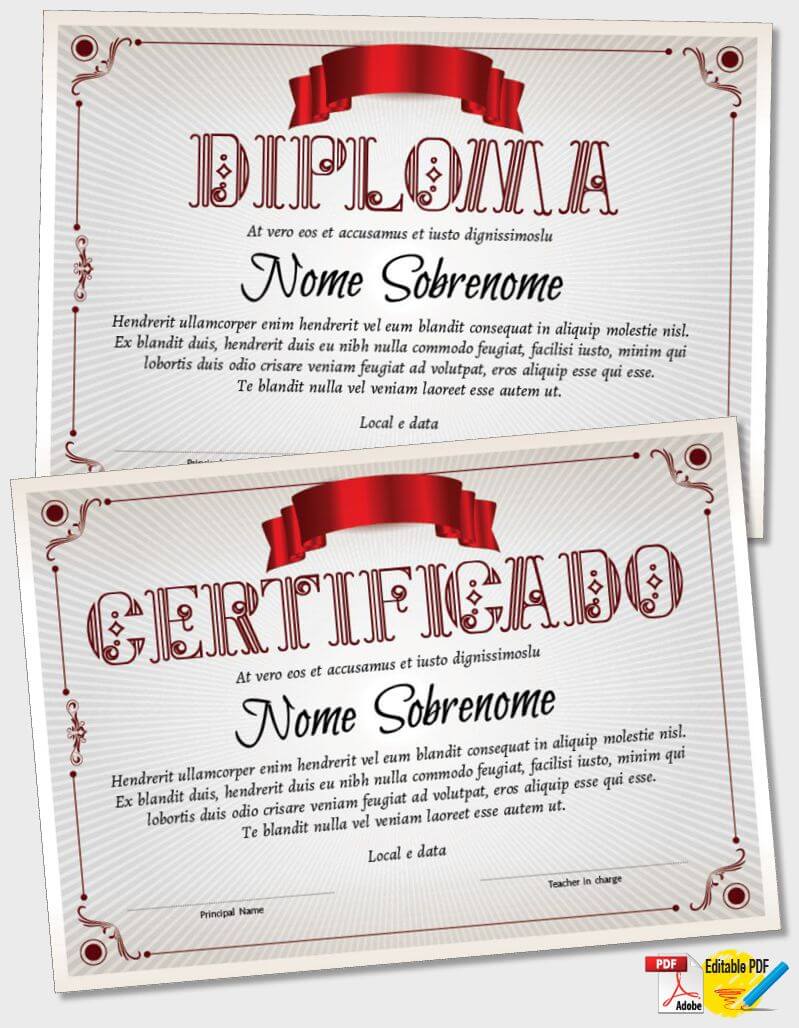 Certificado ou Diploma modelo iPDF117
