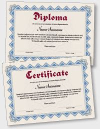 Interactive certificate or diploma iPDFEN133
