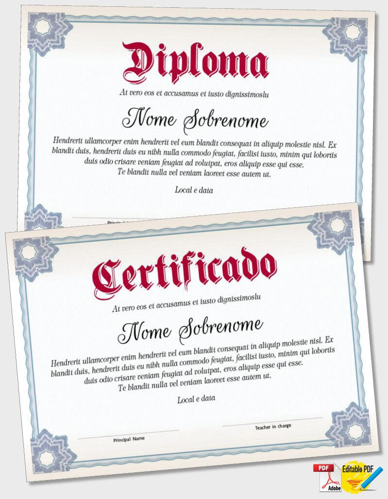 Certificado ou Diploma modelo iPDF139