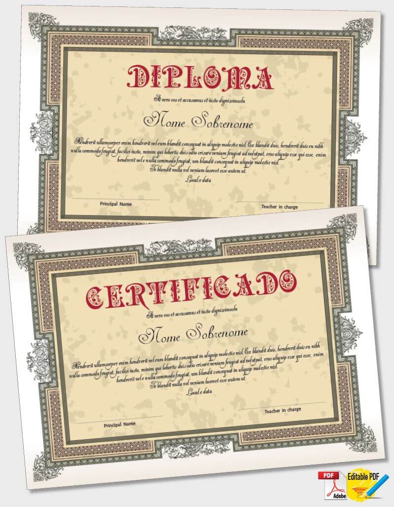 Certificado ou Diploma modelo iPDF140