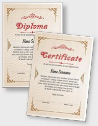 Interactive certificate or diploma iPDFEN141