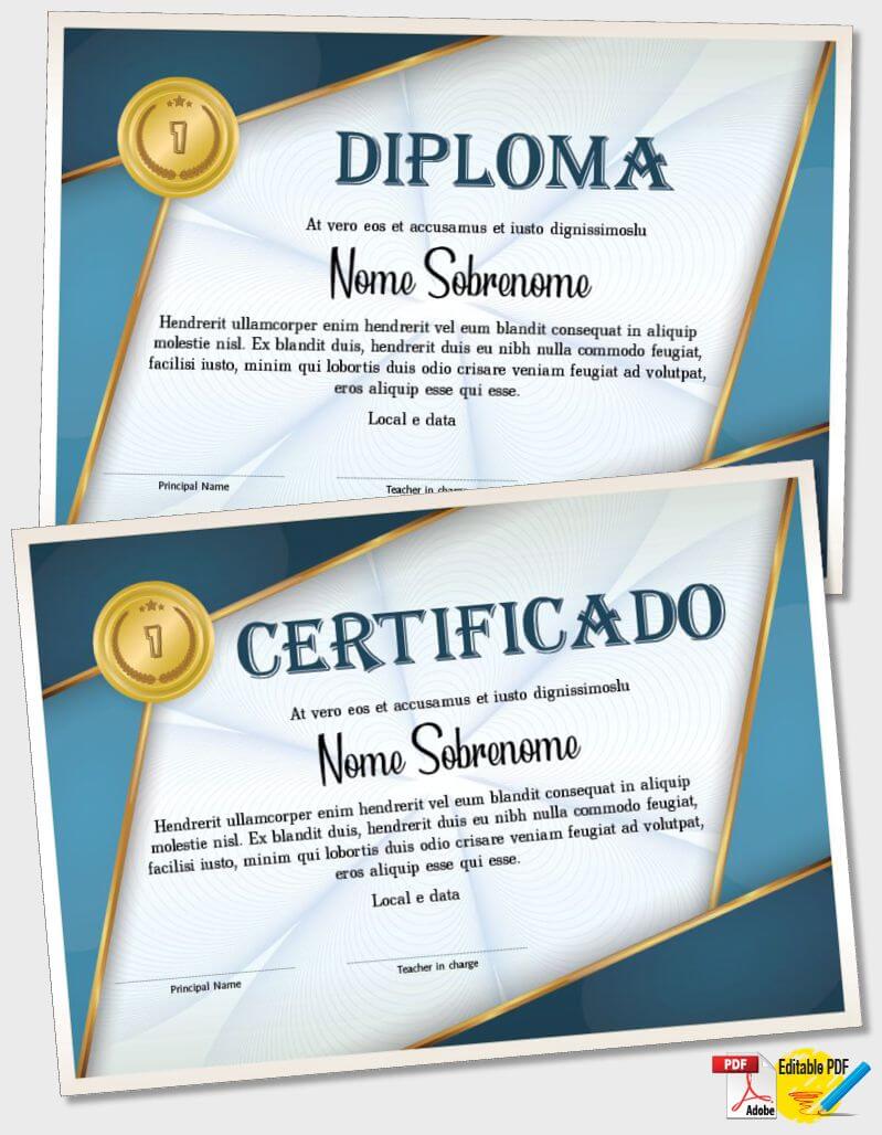 Certificado ou Diploma modelo iPDF143