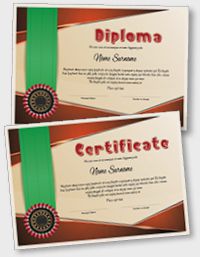 Interactive certificate or diploma iPDFEN144