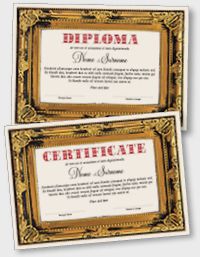 Interactive certificate or diploma iPDFEN146