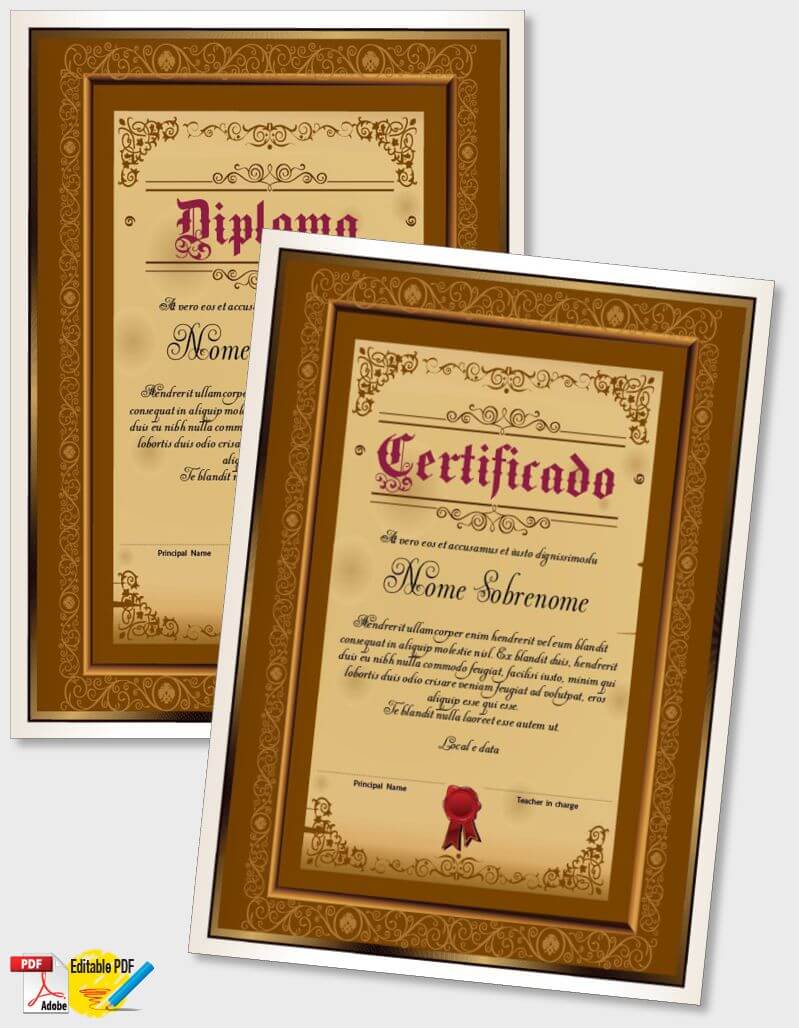 Certificado ou Diploma modelo iPDF147