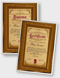Interactive certificate or diploma iPDFEN147