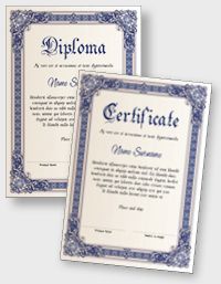 Interactive certificate or diploma iPDFEN148