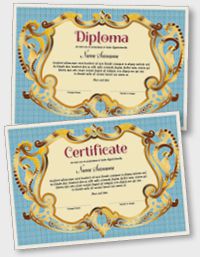Interactive certificate or diploma iPDFEN150