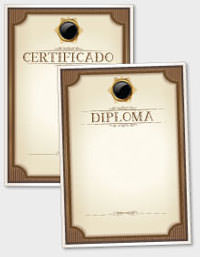 template de certificado ou diploma TAT022
