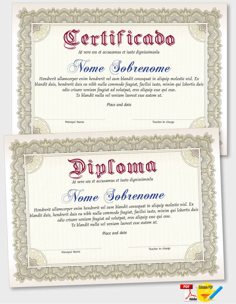 Certificado ou Diploma modelo iPDF051