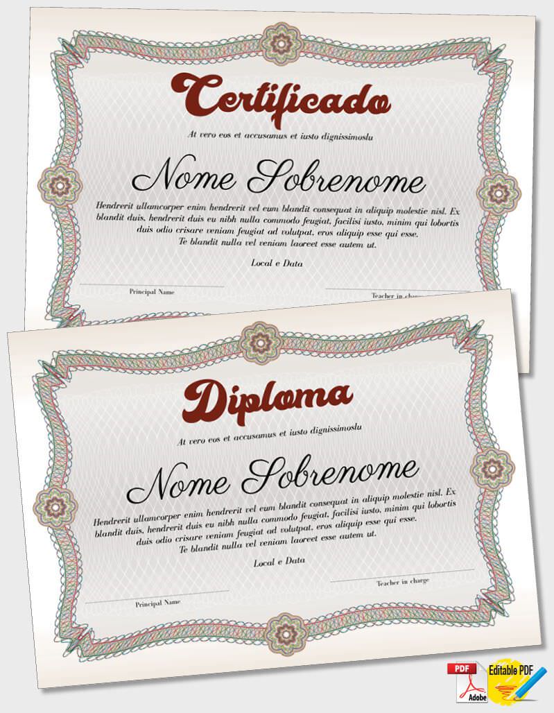 Certificado ou Diploma modelo iPDF052