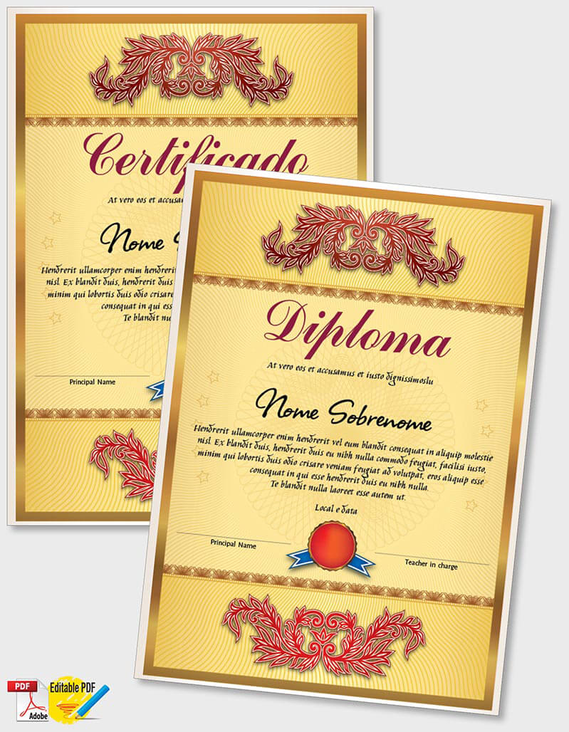 Certificado ou Diploma modelo iPDF063