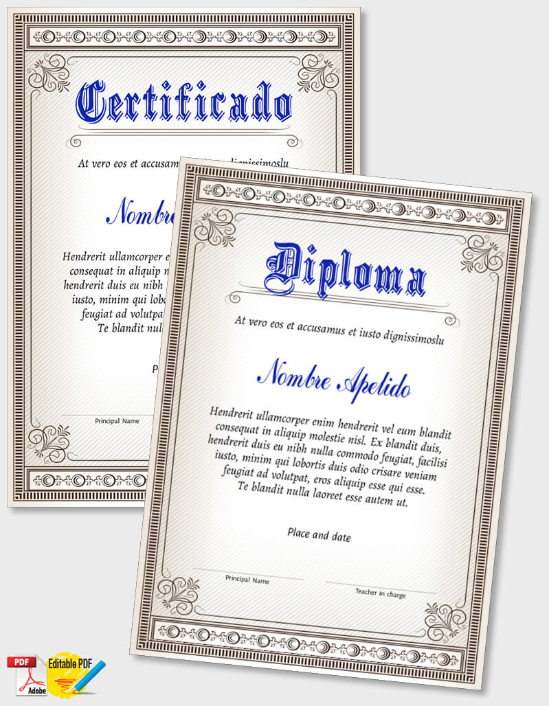 Plantilla de Certificado iPDF064