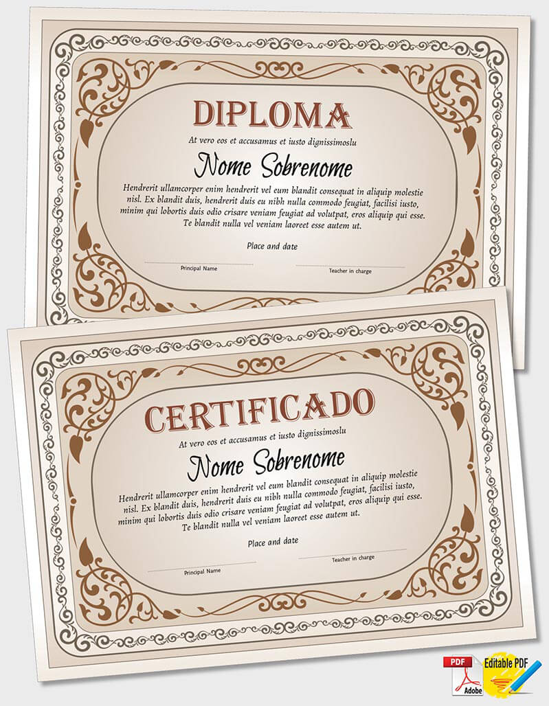 Certificado ou Diploma modelo iPDF065