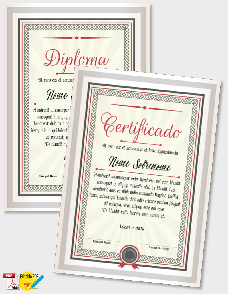 Certificado ou Diploma modelo iPDF069
