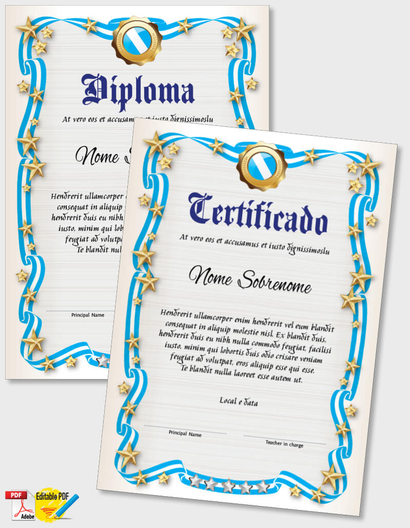 Certificado ou Diploma modelo iPDF072