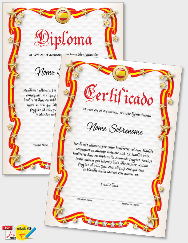 Certificado ou Diploma modelo iPDF074