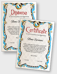 Interactive certificate or diploma iPDFEN077