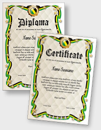 Interactive certificate or diploma iPDFEN083