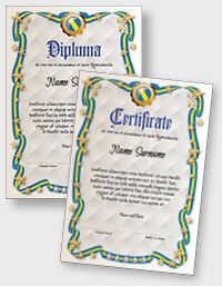 Interactive certificate or diploma iPDFEN084