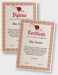Interactive certificate or diploma iPDFEN085