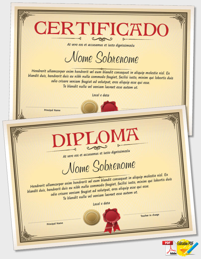 Certificado ou Diploma modelo iPDF088