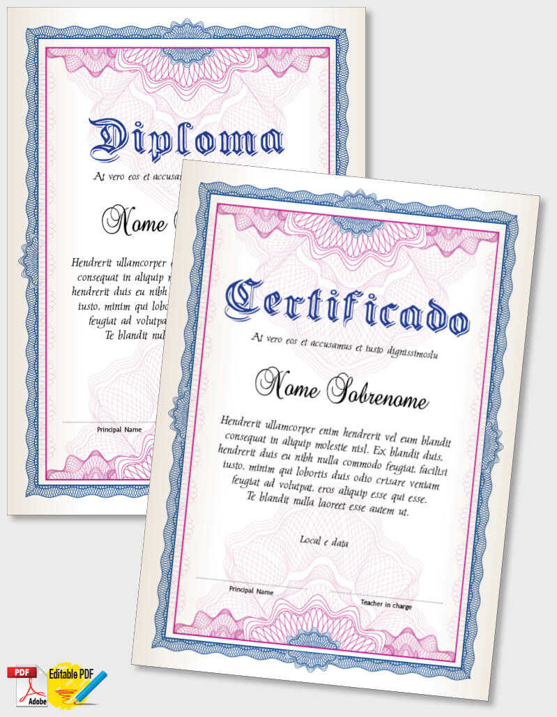 Certificado ou Diploma modelo iPDF090