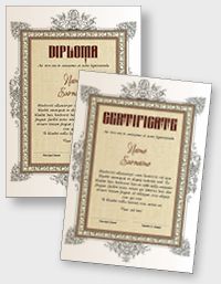Interactive certificate or diploma iPDFEN095