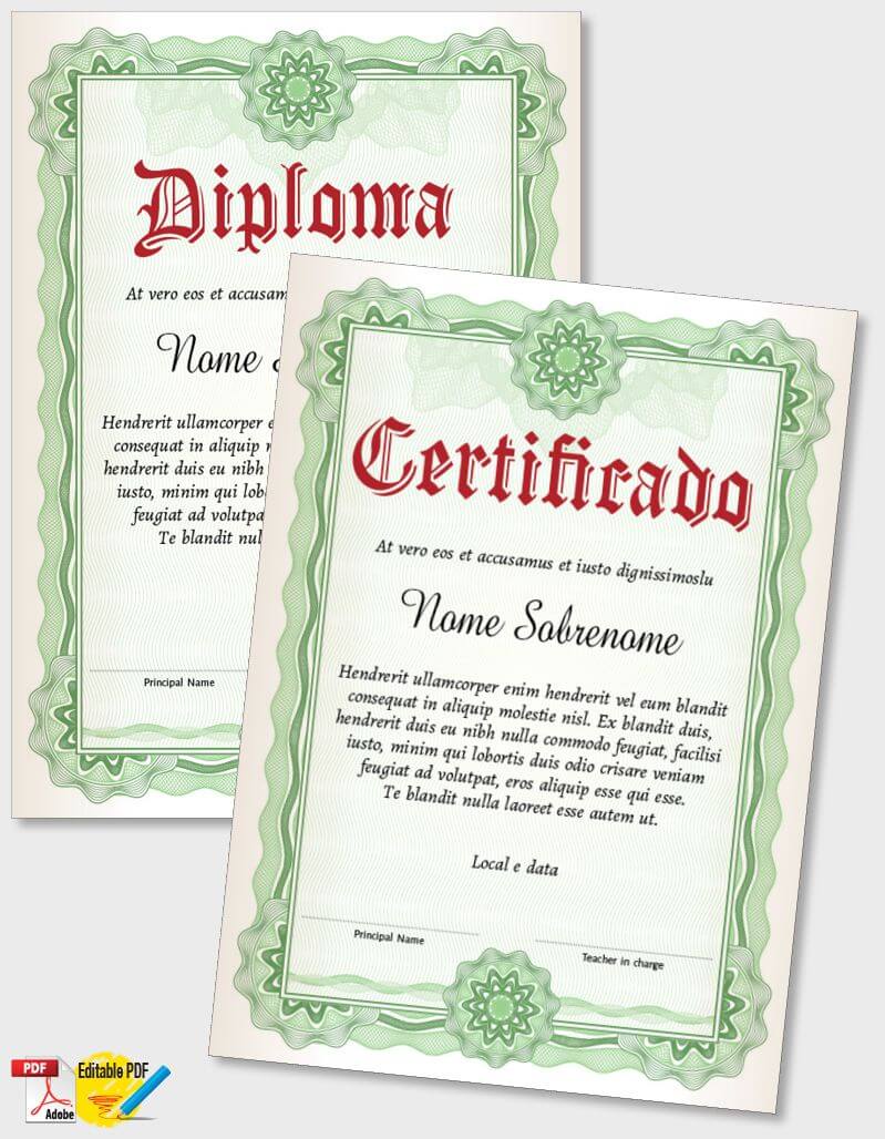 Certificado ou Diploma modelo iPDF113