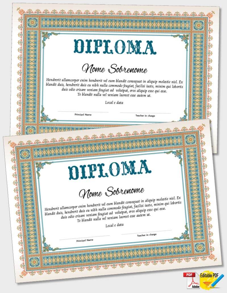 Certificado ou Diploma modelo iPDF123