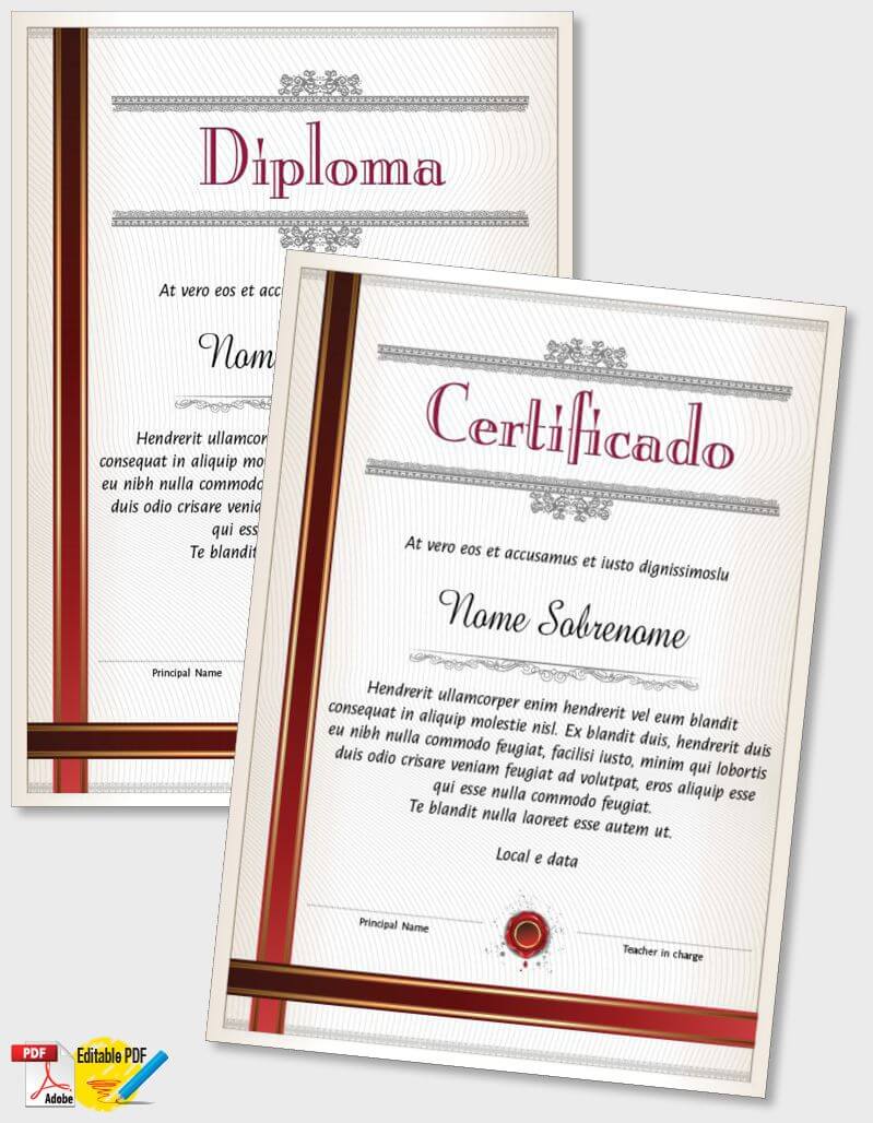 Certificado ou Diploma modelo iPDF126