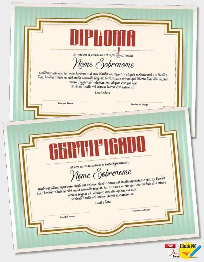 Certificado ou Diploma modelo iPDF132