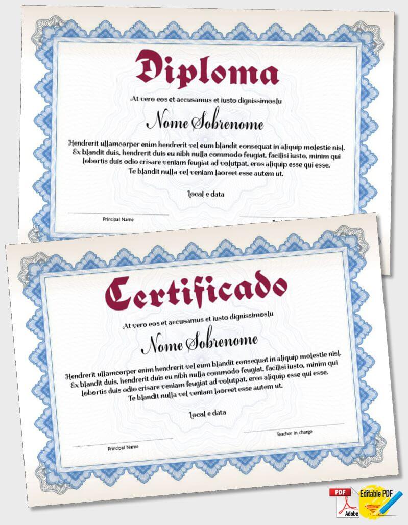 Certificado ou Diploma modelo iPDF133