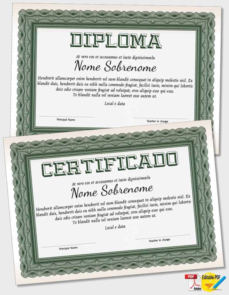 Certificado ou Diploma modelo iPDF135