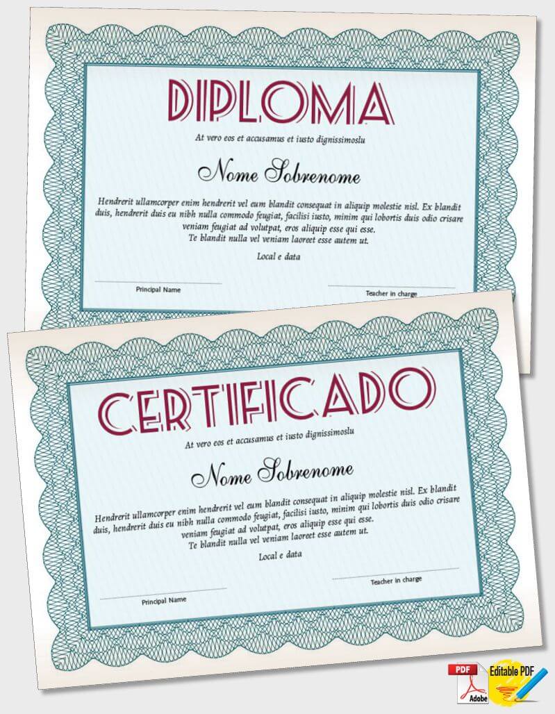 Certificado ou Diploma modelo iPDF137