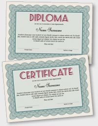 Interactive certificate or diploma iPDFEN137