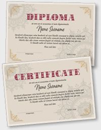 Interactive certificate or diploma iPDFEN138
