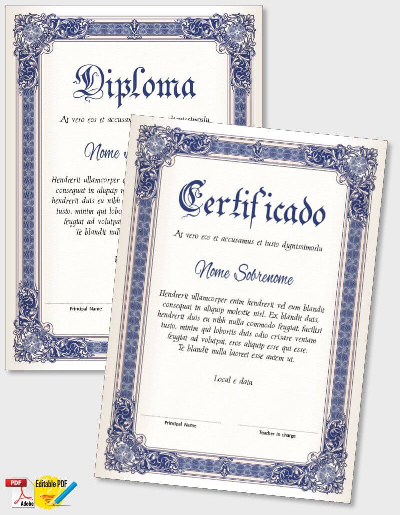 Certificado ou Diploma modelo iPDF148