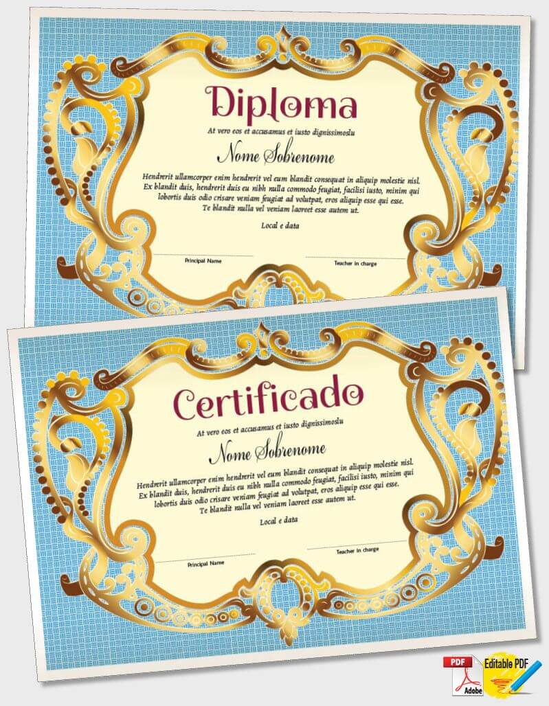 Certificado ou Diploma modelo iPDF150